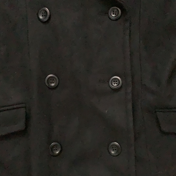 DOUBLE BREASTED TRENCH COAT BLACK ELLABEE SMALL - Picture 6 of 9